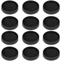 2.5X2.5 Round Rubber Caster Cups, Non Slip Furniture Pads - 12 Pack - color: Black, size: 2.5” 12pcs