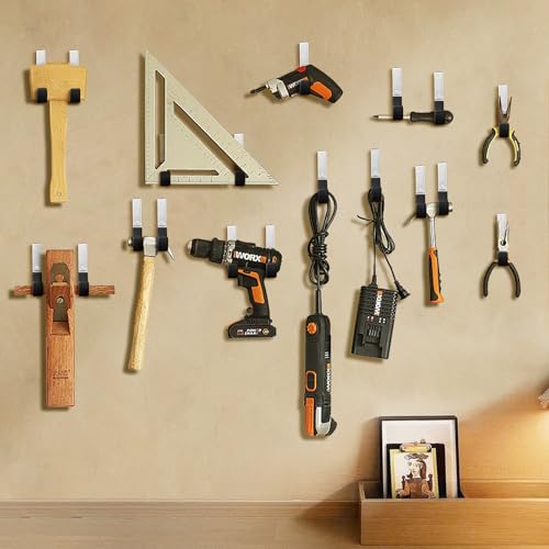 GeeWatom Heavy Duty Steel Garage Hooks,Garage Storage Utility Hooks,Heavy Duty Garage Garden Tool Organizer,Steel Wall Mount Hooks, Garden Hose Hanger, Small U Hooks (Black 2 Pack) - color: Black 2 Pack