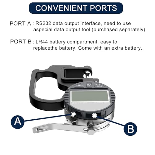 Digital Thickness Gauge 0-12.7mm/0.5" | 0.01mm/0.0005" - size: 0-0.5"/0.0005"