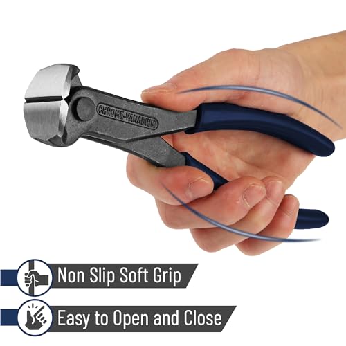 Bates- Nail Puller, Navy Blue, Nail Remover Tool, Cutting Pliers, Carpenter Tools, Staple Puller, Nail Puller Tool, End Cutting Pliers, Nail Pliers, Nail Pulling, Nail Puller Pliers, Nippers Tool - color: Navy Blue, size: 7", 1 Pack