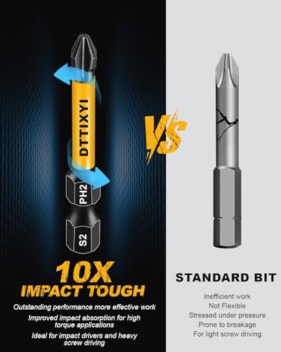 Magnetic Screwdriver Bit Set, 10 PCS, 2 in, 1/4 in Hex, PH/PZ/SL - style: 10 PCS, 2 in, PH/PZ/SL