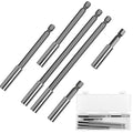 2.4/4/6 Drill Bit Holder with，6Piece Drill Extension Set， | 1/4 Hex Magnetic Bit Holder, Quick-Change CR-V Steel Drill Bit Extender for Screwdriver Bits, Nuts, and Sockets