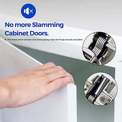Ravinte Short Arm Kitchen Cabinet Hinges,1/2 Inch Overlay,10 Pack 5 Pairs - size: 1/2 Inch Overlay Cabinet