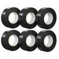 SWRT 6 Pack Black Electrical Tape Waterproof, 0.75 in x 66 FT High Temp Electric Tape Under 600V for All Weather - UV Protection - Flame Retardant - color: Black