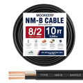 8/2 Wire with Ground - 10FT NM-B 8 Gauge Non-Metallic Sheathed Cable 100% Pure Copper 8 AWG 2 Conductor Residential Indoor Wire for Outlets, Switches, Other Loads and Lighting Wiring Projects etc. - size: 10FT, style: 8AWG/2