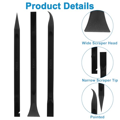 12 Pcs Carbon Fiber Multi-Purpose Scraper, Black