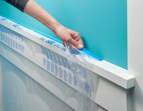 ScotchBlue Pre-taped Painter's Plastic with Dispenser, Unfolds to 48 inches by 30 yards,PTD2093EL-48 - size: 48" Width, style: With Dispenser