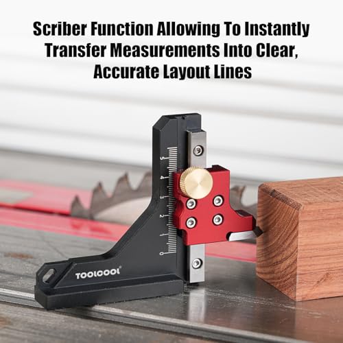 TOOLCOOL Table Saw Height Gauge Router Depth Gauge Tool Setting Gauge with Scriber Marking Tool Function (Imperial)