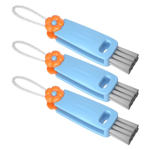 3 in 1 Cup Lid Gap Cleaning Brush Set, Multifunctional Bottle Clean-ing Brush, Cup Lid Gap Cleaner, Home Kitchen Crevice Cleaning Brush Tools (Blue) - color: Blue
