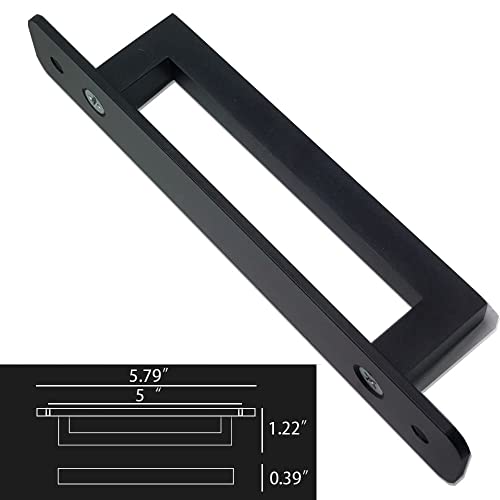 2 Pack 5 Inch 128 mm Matte Black Square Cabinet Handles with Base Plate Aluminum Cabinet Pulls Drawer Pulls Sliding Door Pulls - color: SquareBlack, size: 5 Inch