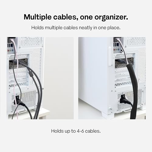 Pixio 10FT Tubing Cable Sleeve – 1/2 inch Flexible Cable Management Sleeve for PC, Gaming, TV & Office, Wire Organizer for Desk Cable Cleanup - color: Black