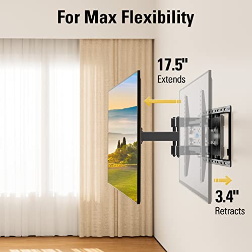 Mounting Dream Full Motion TV Wall Mount for 32-70 Inch TVs up to 99lbs - size: For 32" to 70" TVs, 16" Studs