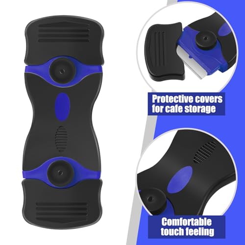 Tallew 9 Pcs Plastic Scraper Set Paint Tool Non Scratch Putty, Dark Blue - color: Dark Blue
