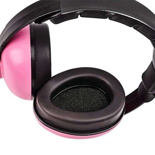 Baby Ear Protection Noise Cancelling Headphones for Kids Noise Reduction Hearing Protection Earmuffs for 0-3 Years Babies, Toddlers, Infant (Redrose) - color: Red