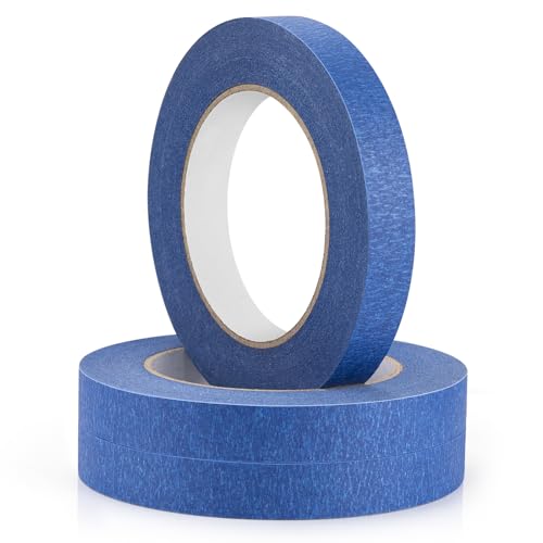 KICNIC Painters Tape 180 Yards, Blue, Removable, 3 Rolls, 0.7in x 60yd - color: Blue, size: 3 Rolls