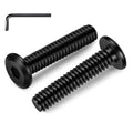 #10-24 x 2 Flat Head Socket Head Screw Furniture Bolts Countersunk Connector Screws, Stainless Steel 18-8 (304), Black Oxide, Fully Threaded, 25 PCS - size: #10-24 x 2"