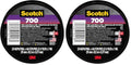 Scotch Vinyl 700 Electrical Tape, Black, 3/4-in x 66-ft, General Purpose, Commercial Grade, Rated for Temperatures Up to 194-Degree, Highly Flexible, Stretchy & Conformable (700), 1 Roll (Pack of 2) - style: 2 Pack