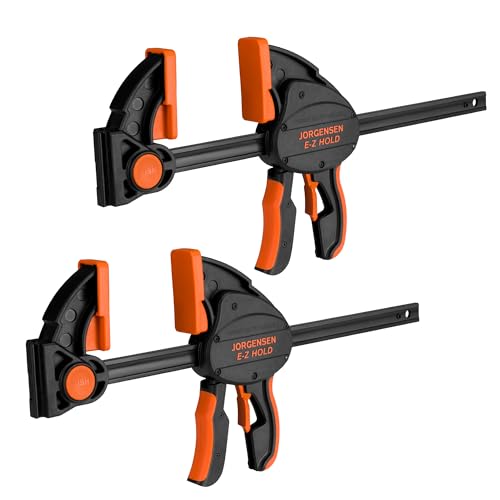 JORGENSEN E-Z Hold 2-Pack 12" 800LBS Heavy Duty Woodworking Bar Clamps - size: 12 inch