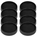 2.5X2.5 Round Rubber Caster Cups, Non Slip Furniture Pads - 8 Pack - color: Black, size: 2.5” 8pcs