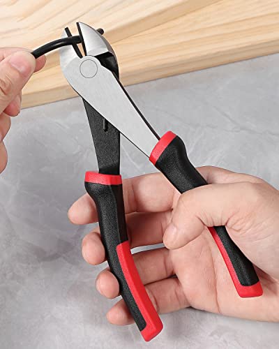 IGAN Wire Cutters Heavy Duty (Pack of 4), 7-inch Side Cutters Dikes, Ultra Tough and Durable Diagonal Cutters with Spring-loaded, Ideal Cutting Pliers for Electricians and Homes - size: 7''x4