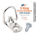 PHS D-Ring Picture Hangers, Holds 10 lb, 100 Pack with Screws - size: 100 Pack