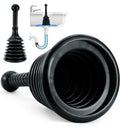 Luigi's Sink Plunger Kitchen - Sink Plunger Bathroom - Drain Bathtub or Shower - Small and Powerful Clog Remover - Commercial Style "Plumbers Plungers" with Large Bellows - Black - Small - color: Black