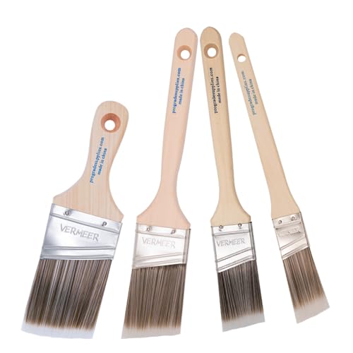 Vermeer Angled Paint Brushes, Paint Brush Set for Trim & Walls, 6 Pc