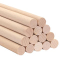 ALBO 1/2" x 36" Wooden Dowel Rods Set - 25 Pack Birch Natural Long Thin Craft Rods Joinery Holders Toys Hardwood Smooth Finish Versatile Bulk Professional Material Furniture DIY Projects - size: 1/2" x 36" 25 Pcs