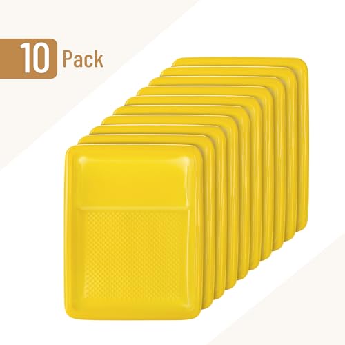 Bates- Paint Tray Liner, 9 Inch, 10 pcs, Yellow Paint Pans Trays - color: Yellow, size: 10 Pack 9 Inch