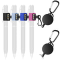 Likesing Retractable Pen Holder, 27.5" Reel Elastic Pen Leash(Colorful) - color: Colorful-2 CircularCilp