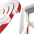 White D-Shape Weather Stripping 20Ft (Fits 0.4–0.5in Gaps) - color: White, size: 0.59" Thick x 20 Ft