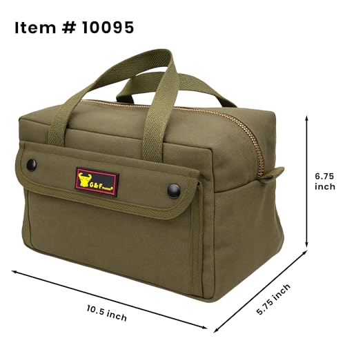 G & F Products Waxed Canvas Military Duffle Bag, 24 Inch, Heavy Duty Travel - color: Olive Green