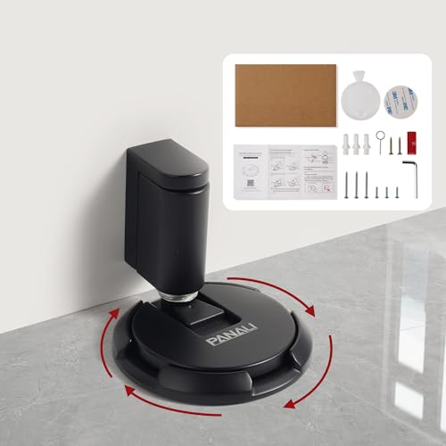PANALI Magnetic Door Stopper, Windproof Door Stop, 1 Pack - color: Matt Black