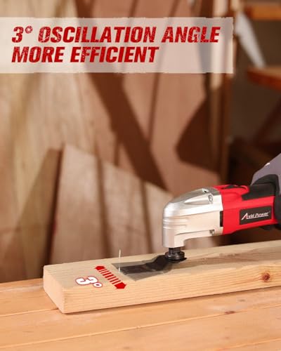 AVID POWER Oscillating Tool 3°Oscillation Angle 22,000 OPM Oscillating Saw - color: Red