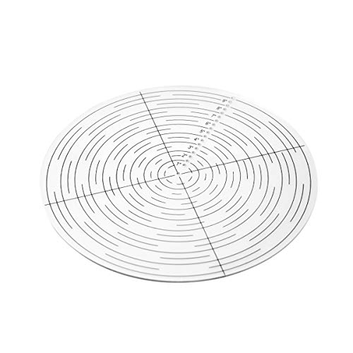 POWERTEC 10" Round Center Finder Tool Compass Acrylic for Irregular Shapes, Drawing Circles on Wood, Poster Board, Plastic, Measuring Tools for Wood Lathe, Woodworking, Carpenter (71421) - style: center finder