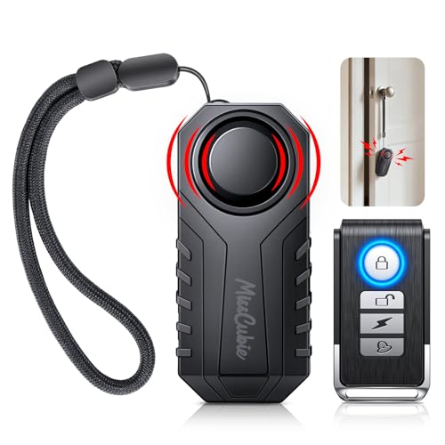 Door Handle Alarm, Door Alarms for Home Security & Anti-Theft with 113dB Vibration Triggered Portable Alarms- Perfect for Kids, Toddler, Elderly, Hotel, Travel, Bedroom