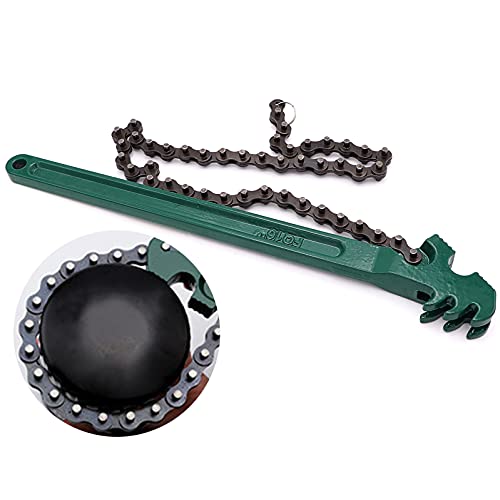 16 Inch Heavy Duty Chain Wrench with 27" Chain for 1.5"-7.5" Diameter Pipe