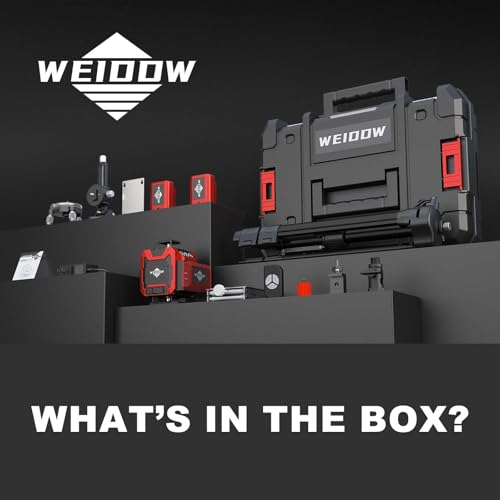 weiddw Laser Level Kit, Plastic & Aluminum, Tripod, Dual Battery, Long Life - size: XL