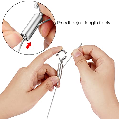 Adjustable Picture Hanging Wire Kit,Heavy Mirror and Frames Hanging Kit - color: Silver, size: 2M2PCS
