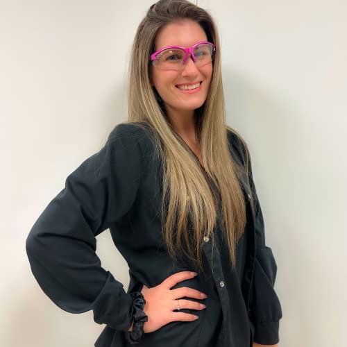 Global Vision Safety Shop Glasses - color: Pink Frame/Clear Lens