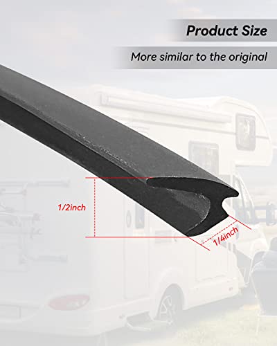 RV Window Rubber Seal Strip 1/2'' x 1/4'' Fit for Boats RV, 20Ft - size: 20Ft