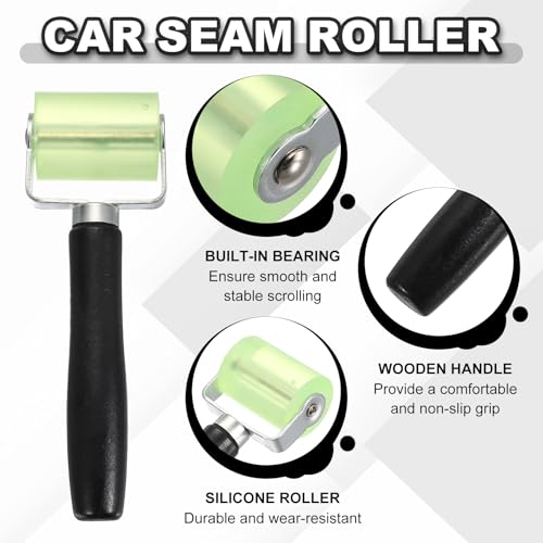HARFINGTON 2pcs Car Seam Roller Automotive Audio Sound Deadening Roller - color: Green, size: 50mm/2"