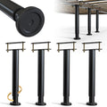 4Pcs Bed Frame Support Leg, Adjustable 14" to 23.6", Increase Under-Bed Storage Space, Extra Sturdy Steel Bed Risers with Wider Rubber Base, More Stable, for King/Queen Bed - size: 14"-23.6" (4pcs)