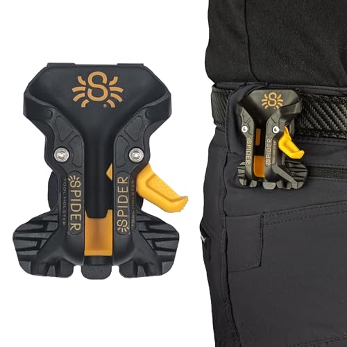 Spider Tool Holster Pro, Self-Locking Drill Holster, Clips to Any Belt