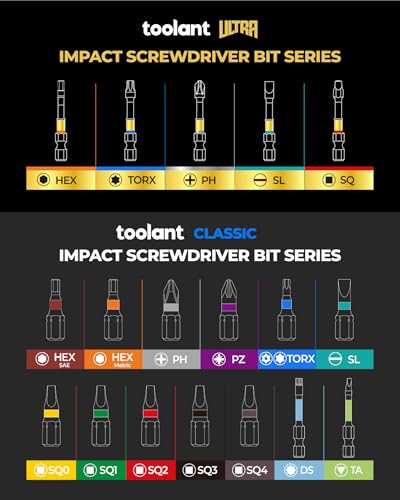 toolant PH2 Phillips Impact Bit Set, 2 Inch, 2-Piece, Magnetic - color: 2 Pack, size: 2in, PH2