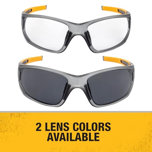 DEWALT Unisex DPG112 Full Frame Vented Protective Eyewear Smoke Lens (Pack of 2) - color: Gray/Yellow / Smoke, size: One Size (Pack of 2)