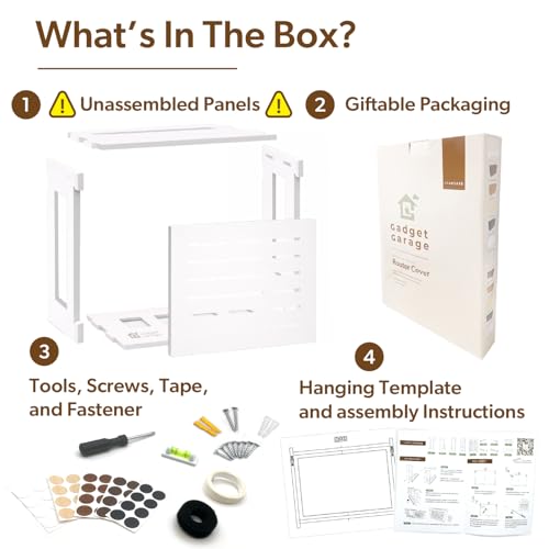 WiFi Router Storage Cabinet Router Box Hider WiFi Box Hider Shelf Cover - color: White