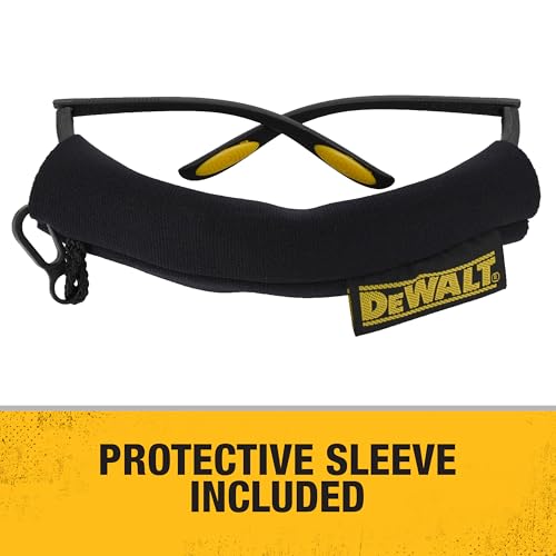 DEWALT DPG59 Reinforcer Rx-Bifocal High Performance Protective Eyeware with Rubber Temples and Protective Eyeglass Sleeve - Clear Lens, 3.0 Diopter - size: Rx-Bifocal 3.0