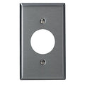 Leviton 1-Gang, Single 1.406-Inch Hole Device Receptacle Wallplate, Standard Size, Device Mount, Stainless Steel, 84004-40