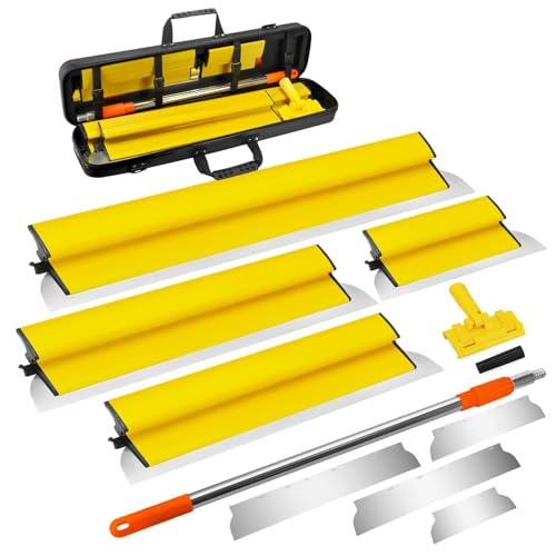 Drywall Skimming Blade Set Including 10", 16", 24" and 32" Blade